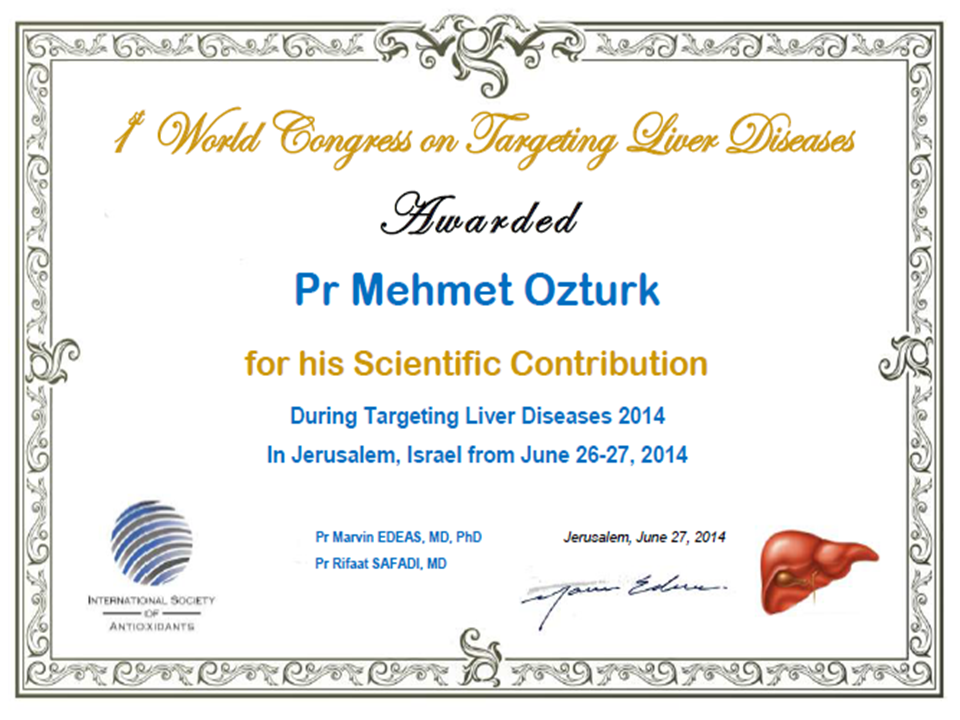 Award - Pr Ozturk